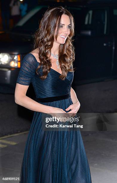 Catherine, Duchess of Cambridge attends The Portrait Gala 2014: Collecting To Inspire at the National Portrait Gallery on February 11, 2014 in...