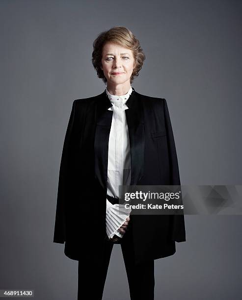 Actor Charlotte Rampling is photographed for the Telegraph on November 13, 2013 in London, England.