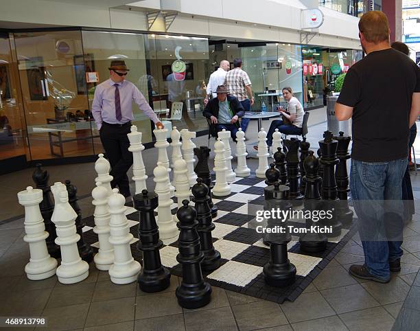 Giant Chess Game on the grounds of the Golden Tulip Lord Charles Hotel in  Cape Town South Africa Stock Photo - Alamy