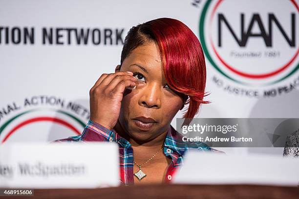 Lesley McSpadden, mother of Michael Brown- who was shot to death by a police officer - speaks on a panel titled "The Impact of Police Brutality - The...