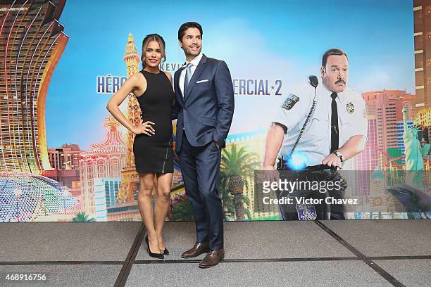 Actress Daniella Alonso and actor Eduardo Verastegui attend a photocall to promote the film "Paul Blart Mall Cop 2" at Four Seasons Hotel on April 8,...