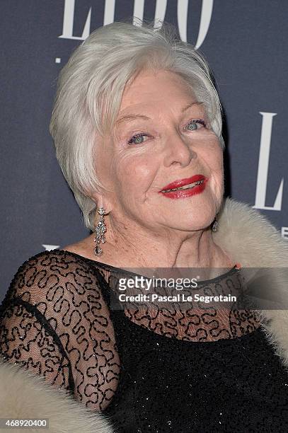 Line Renaud attends the 'Paris Merveilles' Lido New Revue Opening Gala at Le Lido on April 8, 2015 in Paris, France.
