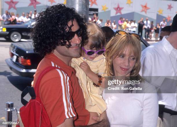 Actress Rosanna Arquette, husband John Sidel and daughter Zoe Sidel attend the "Hercules" Hollywood Premiere on June 22, 1997 at the El Capitan...