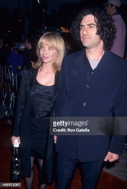 Actress Rosanna Arquette and husband John Sidel attend the "City of Angels" Westwood Premiere on April 8, 1998 at the Mann Village Theatre in...
