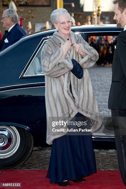 Queen Margarethe II of Denmark attends a Gala Night to mark her forthcoming 75th Birthday at Aarhus Concert Hall on April 8, 2015 in Aarhus, Denmark.