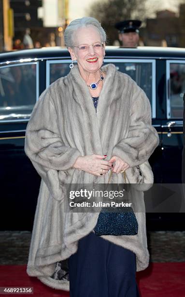 Queen Margarethe II of Denmark attends a Gala Night to mark her forthcoming 75th Birthday at Aarhus Concert Hall on April 8, 2015 in Aarhus, Denmark.