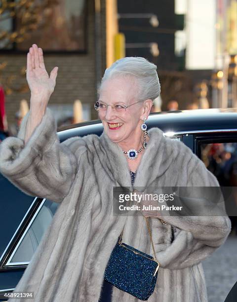 Queen Margarethe II of Denmark attends a Gala Night to mark her forthcoming 75th Birthday at Aarhus Concert Hall on April 8, 2015 in Aarhus, Denmark.