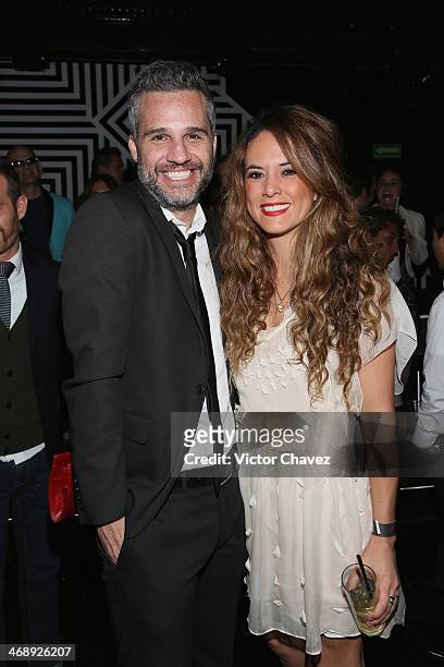 Juan Pablo Medina and Jimena Carranza attend the "Casese Quien Pueda" cocktail party at Gravity Polanco on February 11, 2014 in Mexico City, Mexico.