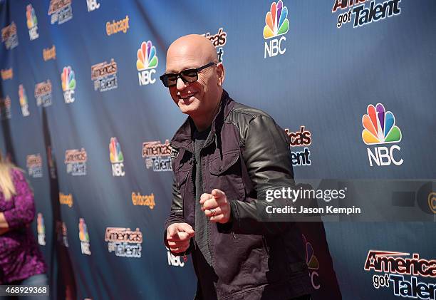 Television personality Howie Mandel attends the "America's Got Talent" Season 10 Red Carpet Event at Dolby Theatre on April 8, 2015 in Hollywood,...