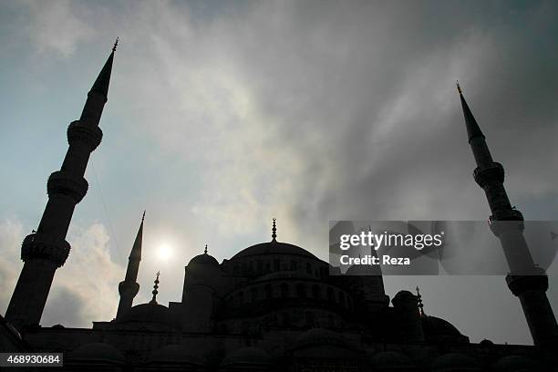 October 5 Sultanahmet Blue Mosque, Sultanahmet District, Istanbul, Turkey.The facade of the Sultanahmet Blue Mosque with all six of its minarets...