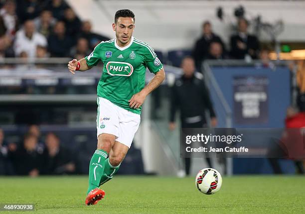 Mevlut Erding of Saint-Etienne in action during the French Cup semi-final match between Paris Saint-Germain FC and AS Saint-Etienne at Parc des...