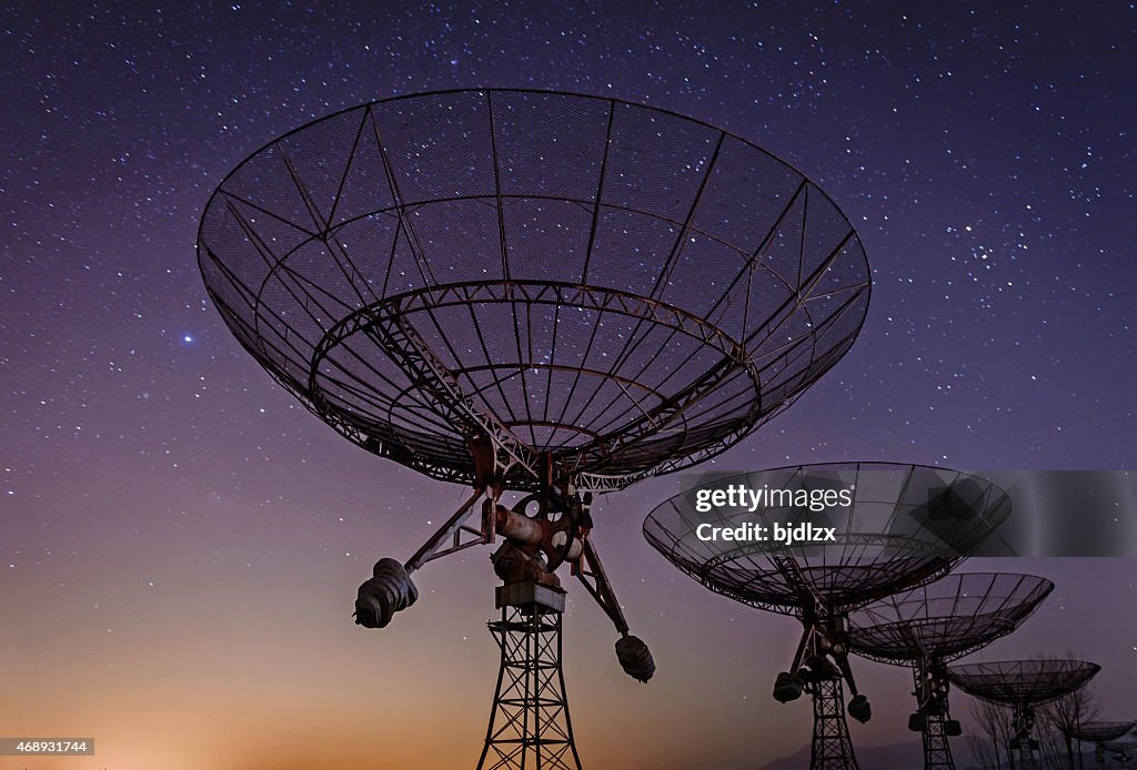 Radio Teleskope Beobachtung der Milchstraße