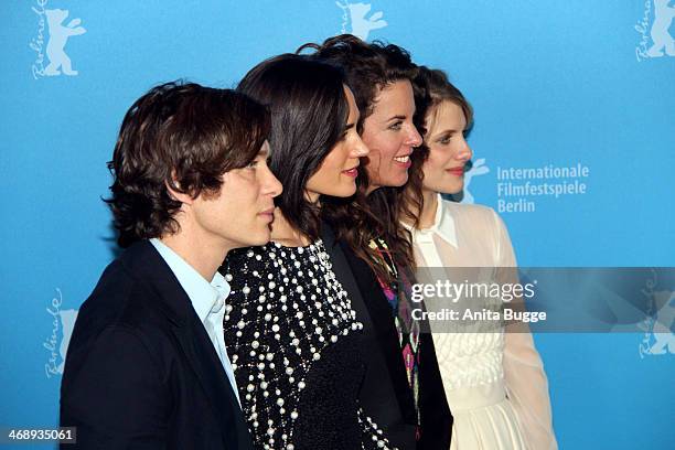 Cillian Murphy, Jennifer Connelly, director Claudia Llosa and Mélanie Laurent attend the 'Aloft' photocall during 64th Berlinale International Film...