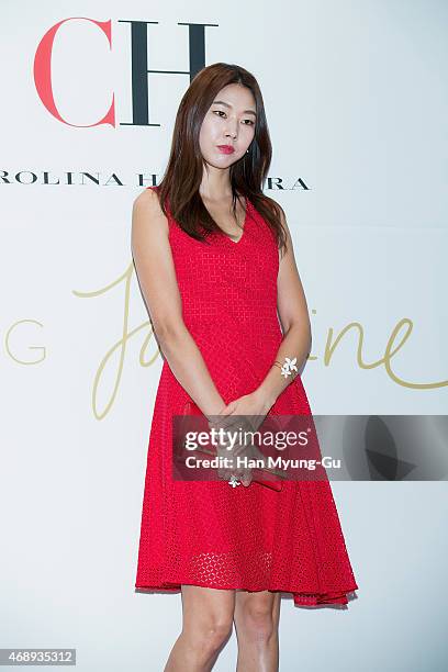 South Korean model Han Hye-Jin attends the photocall for CH 'Carolina Herrera' launch on April 8, 2015 in Seoul, South Korea.