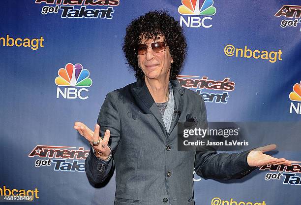 Howard Stern attends the "America's Got Talent" season 10 red carpet event at Dolby Theatre on April 8, 2015 in Hollywood, California.