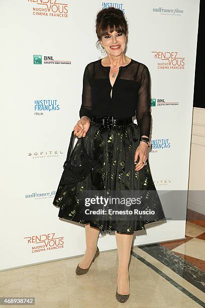 Actress Fanny Ardant attends the '5th Rendez-vous' French Film Festival Opening Ceremony at Sofitel Hotel on April 8, 2015 in Rome, Italy.