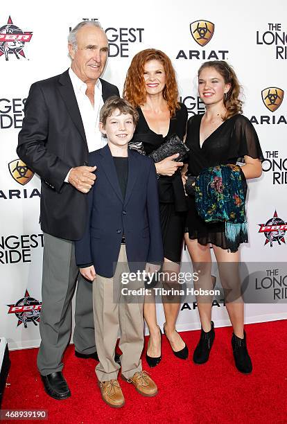 Actress Lolita Davidovich, husband Ron Shelton and children attend the Premiere of Twentieth Century Fox's 'The Longest Ride' at TCL Chinese Theatre...