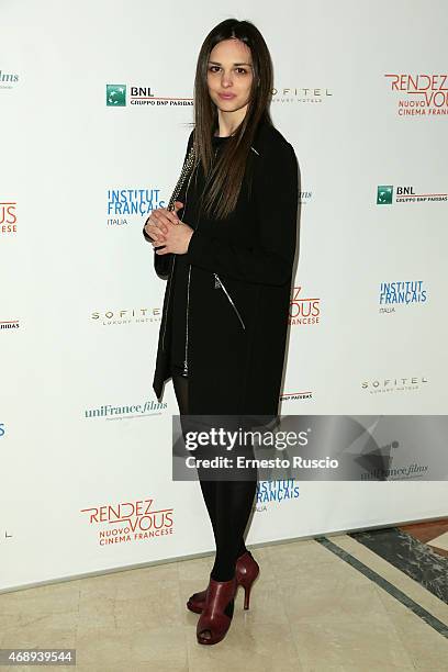 Actress Sara Serraiocco attends the '5th Rendez-vous' French Film Festival Opening Ceremony at Sofitel Hotel on April 8, 2015 in Rome, Italy.