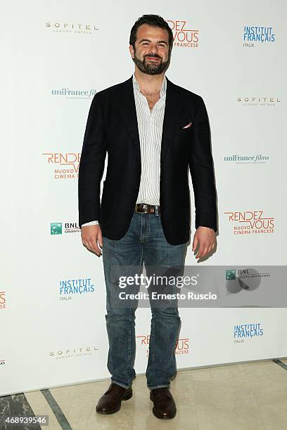 Edoardo De Angelis attends the '5th Rendez-vous' French Film Festival Opening Ceremony at Sofitel Hotel on April 8, 2015 in Rome, Italy.
