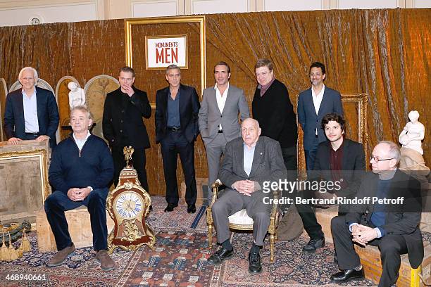Writer Robert M. Edsel, actors Bill Murray, Matt Damon, George Clooney, Jean Dujardin, 'Real Monument Man' Harry Hettlinger, actor John Goodman,...