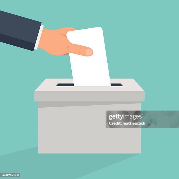 stockillustraties, clipart, cartoons en iconen met cast your vote - voting ballot