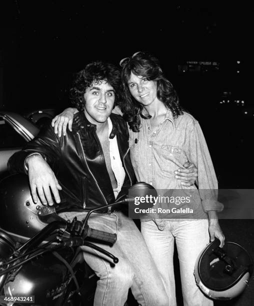 Jay Leno and wife Mavis Nicholson Leno attend the taping of "The Merv Griffin Show" on September 26, 1979 at TAV Studios in Beverly Hills, California.