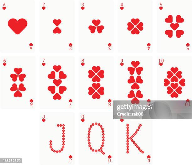 ilustrações de stock, clip art, desenhos animados e ícones de coração terno duas cartas de jogar - dama de copas