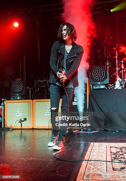 Kellin Quinn of Sleeping with Sirens performs at O2 Academy Birmingham on April 8, 2015 in Birmingham, United Kingdom