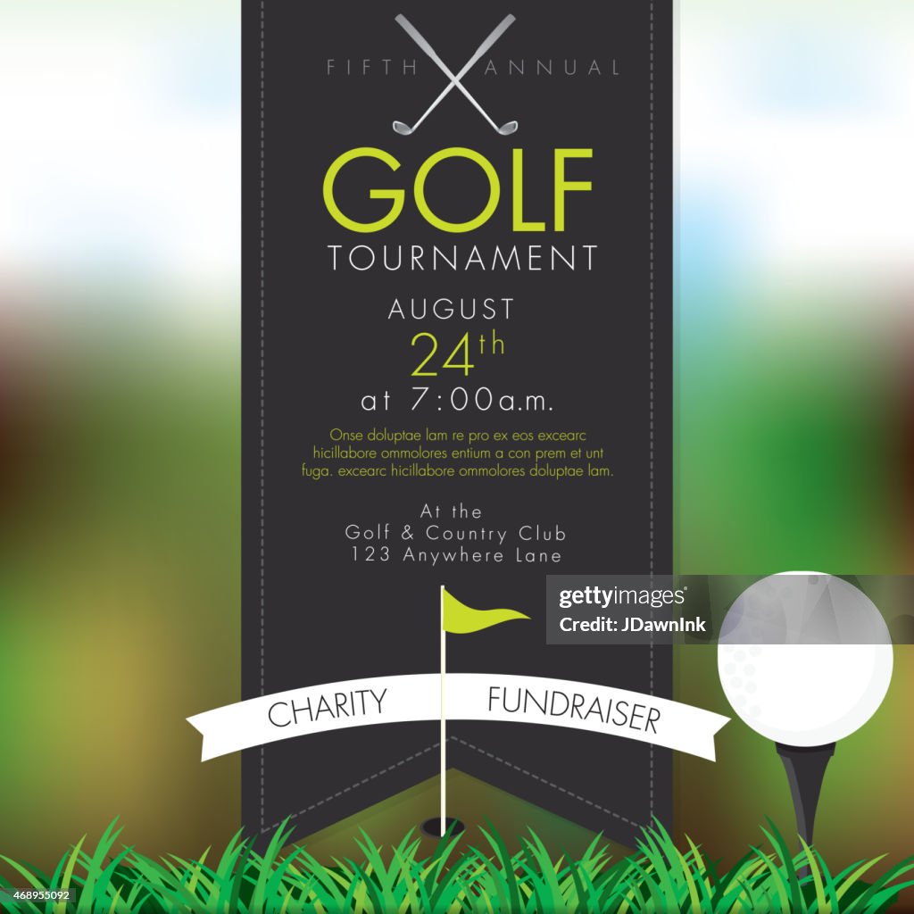 Elite Golf Tournament Invitation Design Template On Bokeh HighRes Elite Golf Tournament Invitation Design Template On Bokeh HighRes