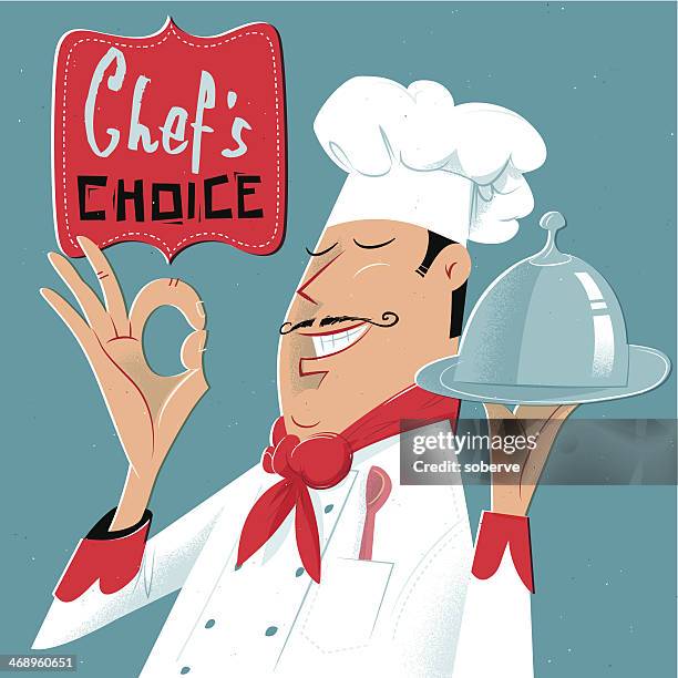 chef's hat - service excellence cartoon stock-grafiken, -clipart, -cartoons und -symbole