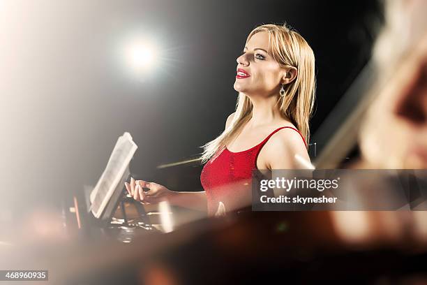 female opera singer. - classical style stock pictures, royalty-free photos & images
