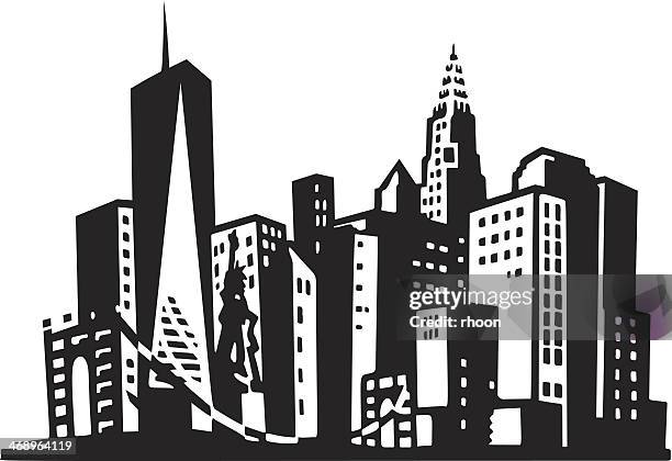 new york city - empire state building vector stock illustrations