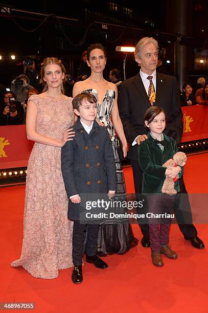 Actress Melanie Laurent, actor Zen McGrath, actress Jennifer Connelly, actor William Shimell and actor Winta McGrath attend 'Aloft' premiere during...