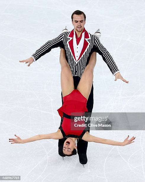 Ksenia Stolbova and Fedor Klimov of Russia compete in the Figure Skating Pairs Free Skating during day five of the 2014 Sochi Olympics at Iceberg...