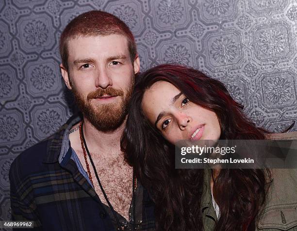 Jon Foster and Chelsea Tyler of Kaneholler attend The Ting Tings in concert at Webster Hall on April 8, 2015 in New York City.