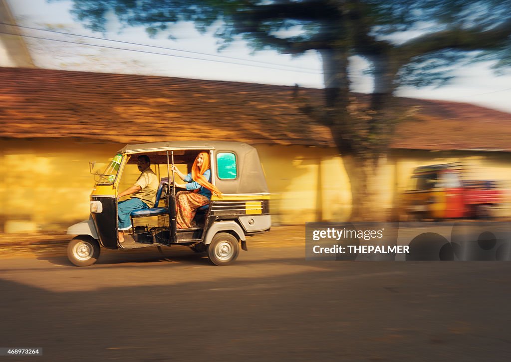 Autorickshaw taxi speeding