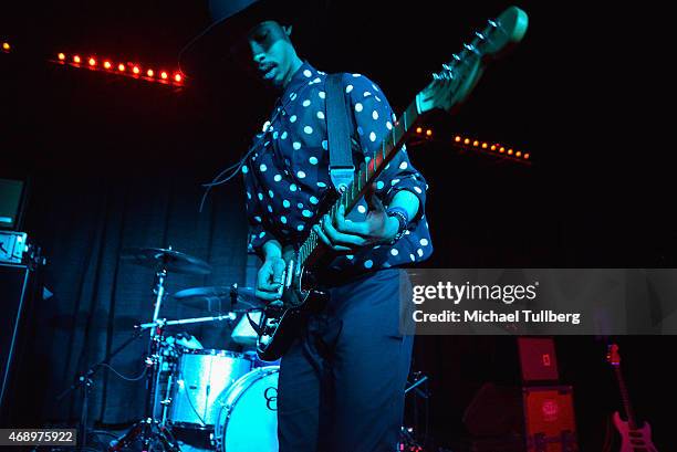 Musician Mikaiah Lei of The Bots performs at Club Bahia on April 8, 2015 in Los Angeles, California.