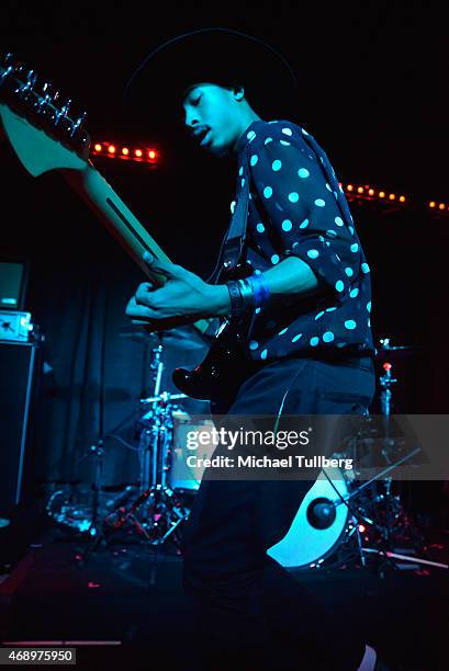 Musician Mikaiah Lei of The Bots performs at Club Bahia on April 8, 2015 in Los Angeles, California.