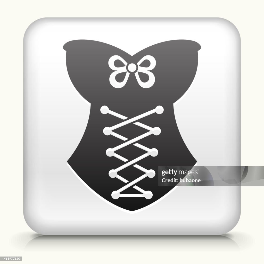 Royalty free vector icon button with Corset Icon