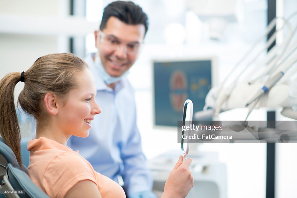 Young Female Teenager at the Dentist
