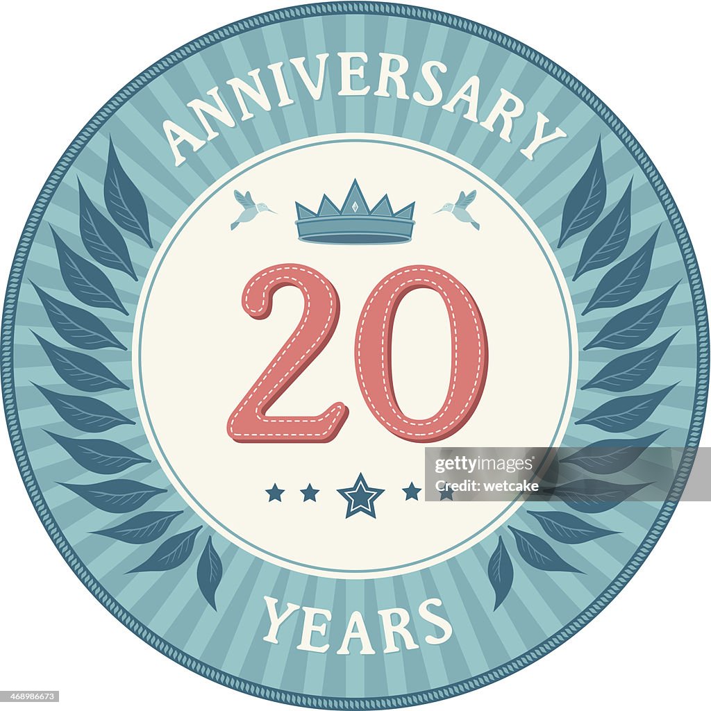 Twenty Years Anniversary Badge