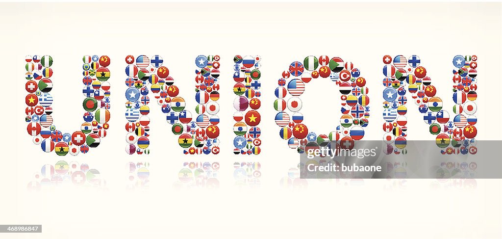 Union World Flags royalty free graphic
