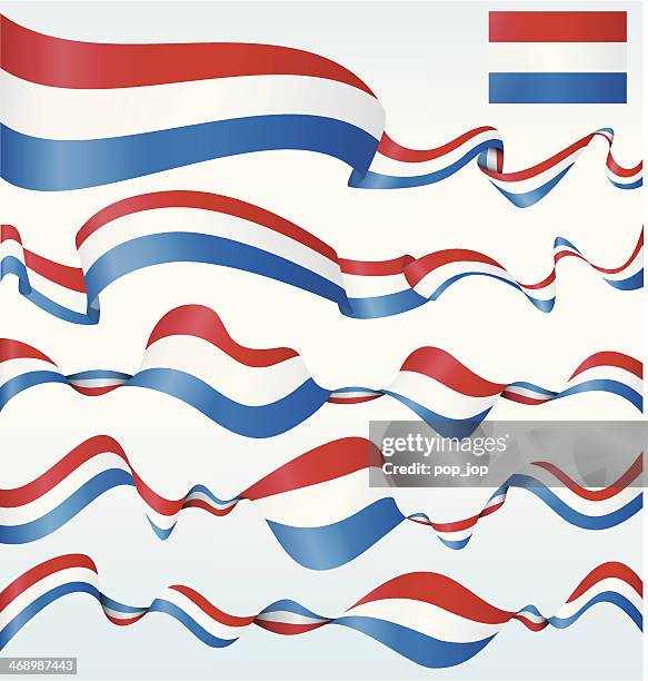 niederlande banner - flagge weiß stock-grafiken, -clipart, -cartoons und -symbole