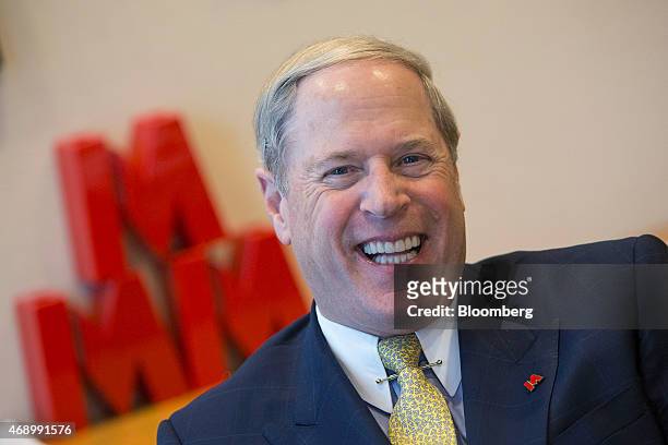 Vernon Hill, chairman of Metro Bank Plc, reacts during an interview at the bank's Southampton Row branch, in London, U.K., on March 23, 2015. Hill is...