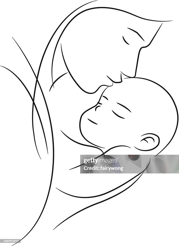 Mother Holding Her Sleeping Baby High-Res Vector Graphic - Getty Images Mother Holding Her Sleeping Baby High-Res Vector Graphic - Getty Images