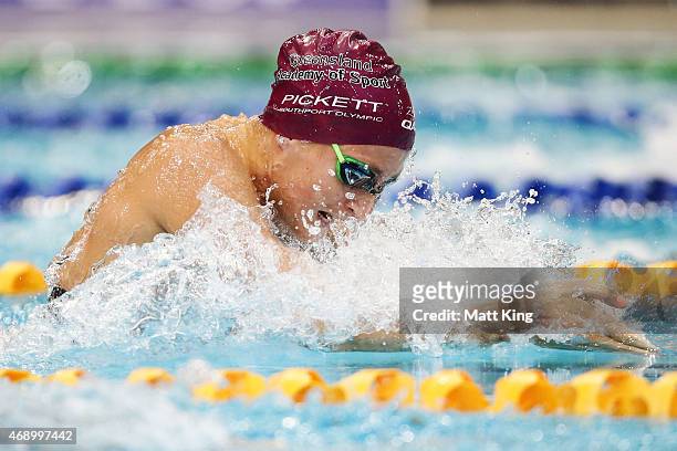 Leiston Pickett competes in the Women's 50m Breastroke Semi Final uring day seven of the Australian National Swimming Championships at Sydney Olympic...