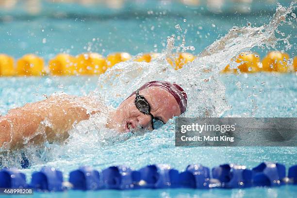 Jessica Ashwood competes in the Women's 800m Freestyle Final during day seven of the Australian National Swimming Championships at Sydney Olympic...