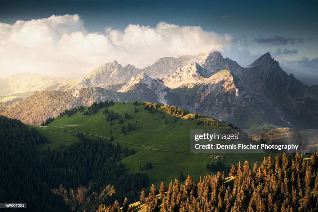 Switzerland Alps sunset