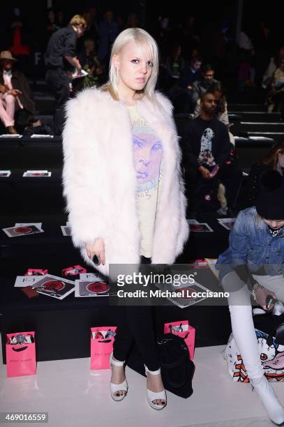 Becka Diamond attends the Betsey Johnson fashion show during Mercedes-Benz Fashion Week Fall 2014 at The Salon at Lincoln Center on February 12, 2014...