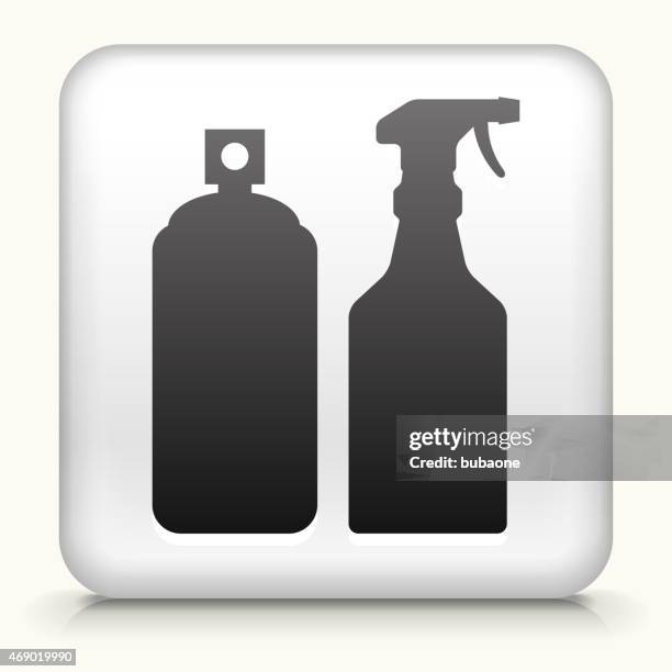 royalty free vector icon button with pesticide sprays icon - bed bug white background stock illustrations